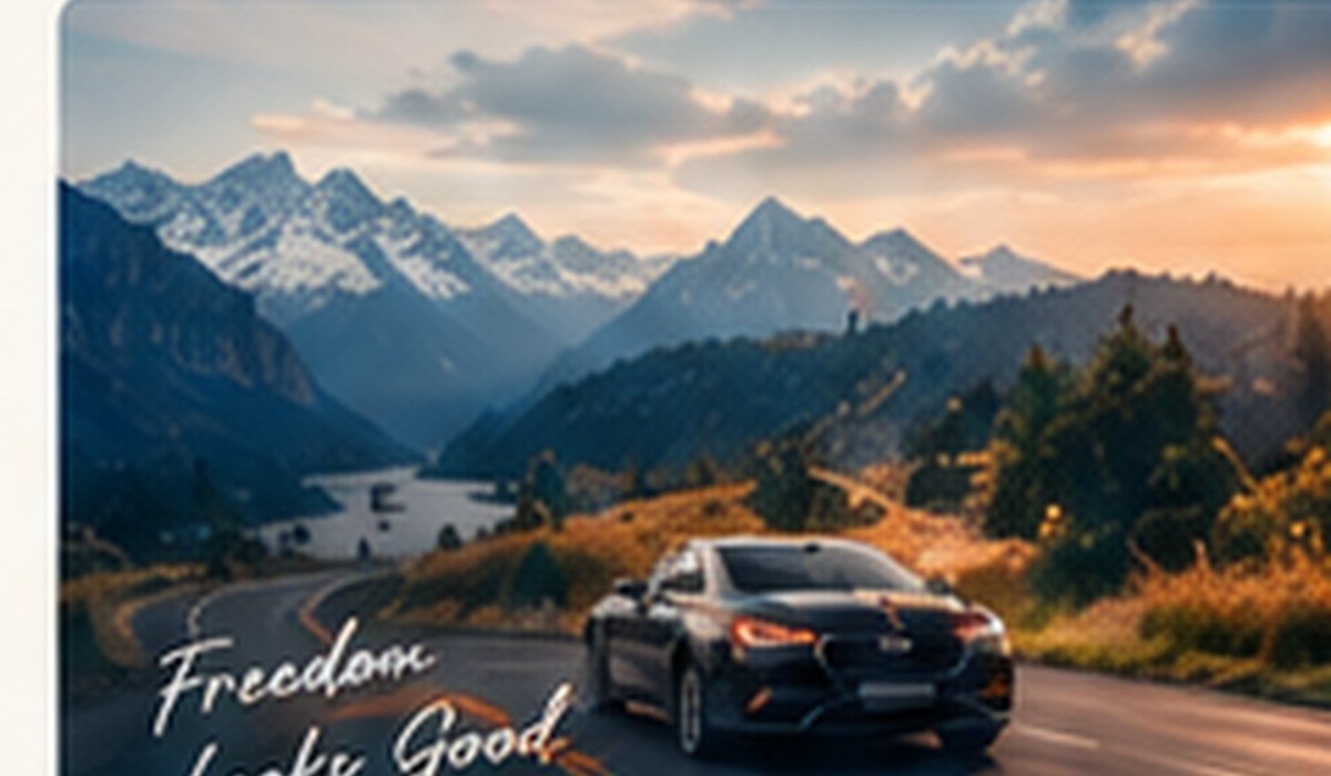 Scenic mountain road concept